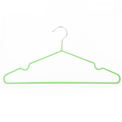 ДОЛЯНА Вешалка-плечики для одежды, размер 40-44, антискользящее покрытие, цвет зелёный