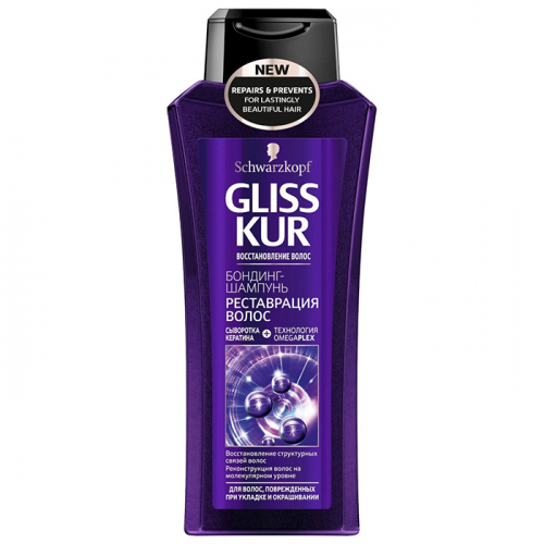 Шампунь восстанавливающий Реновация волос, GLISS KUR, 400 мл