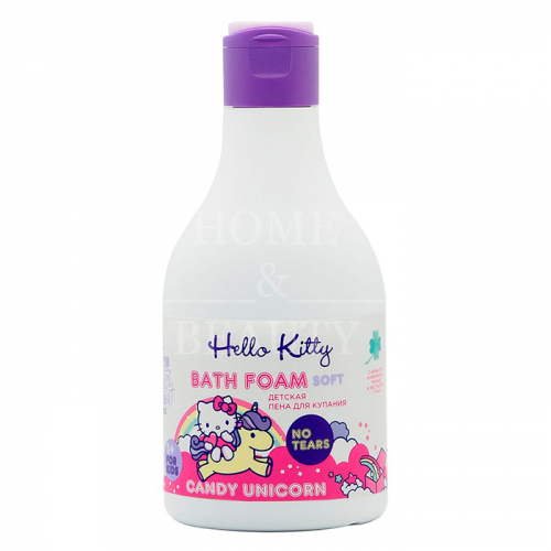 HELLO KITTY Детская пена для купания Candy Unicorn с ароматом клубничного печенья и экстрактом 7 трав 250 мл