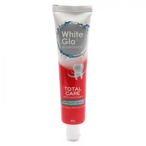 Зубная паста отбеливающая "Тотальная защита" WHITE GLO 80 гр