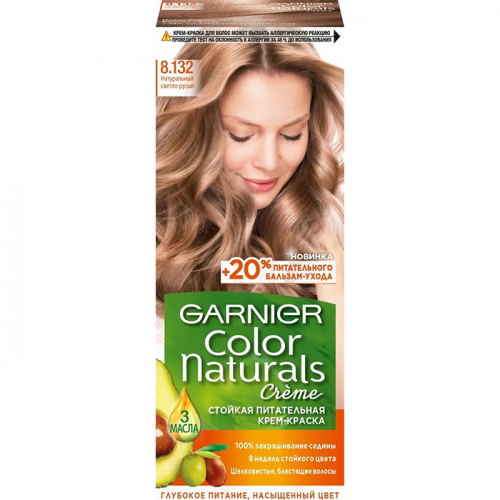 Стойкая питательная крем-краска для волос Color Naturals с 3 маслами, GARNIER, 110 мл