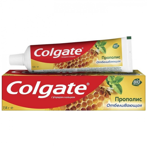Зубная паста Прополис отбеливающая с фтором и кальцием, COLGATE, 100 мл