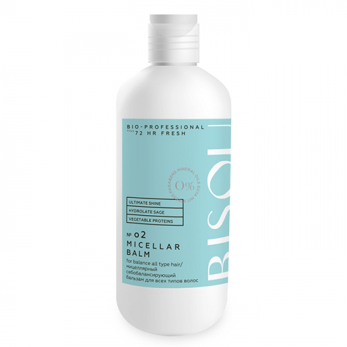 Тающий мицеллярный себобалансирующий бальзам till 72 HR FRESH для всех типов волос, BISOU, 285 мл
