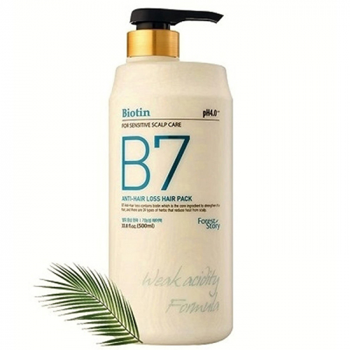 Маска против выпадения волос с биотином B7, FOREST STORY, 500 мл