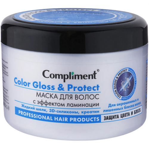 Маска для волос Color Gloss с эффектом ламинирования, COMPLIMENT, 500 мл