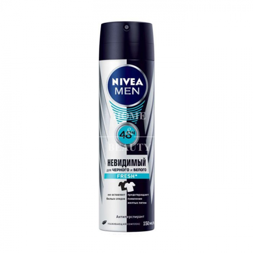 NIVEA Men Fresh Дезодорант-спрей Невидимый для черного и белого, 150 мл
