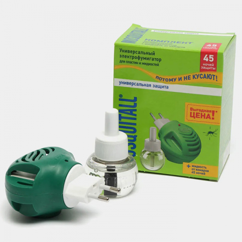 Электрофумигатор от комаров Универсальная защита + жидкость 30 мл, MOSQUITALL