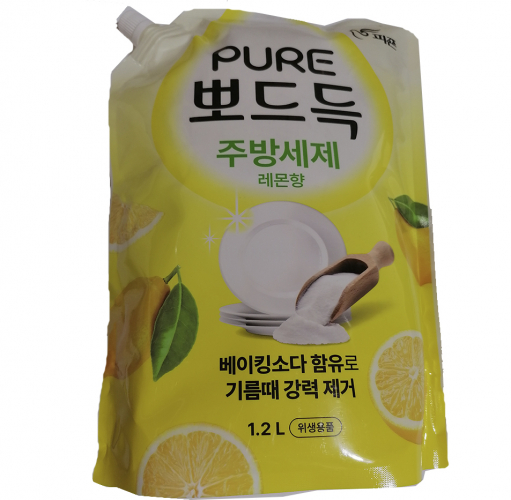 Средство для мытья посуды PIGEON Pure Lemon с ароматом лимона 1200 мл, мягкая упаковка
