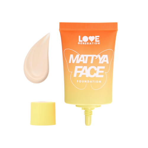 Матирующий тональный крем c экстрактом матчи Mattifying foundation Matt'ya face LOVE GENERATION