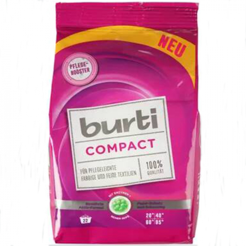 Порошок концентрированный для стирки цветного и тонкого белья BURTI Compact 1.1 кг