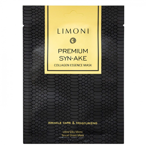 Тканевая маска Limoni Premium Syn Ake со змеиным ядом, LIMONI