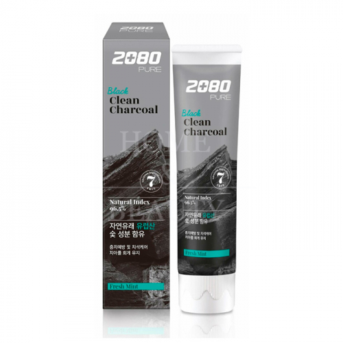 KERASYS DC 2080 Зубная паста с древесным углем отбеливающая Black Clean Charcoal  120 гр