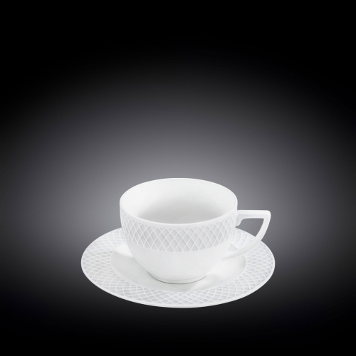 Чашка чайная и блюдце WILMAX 240 мл JULIA фарфор