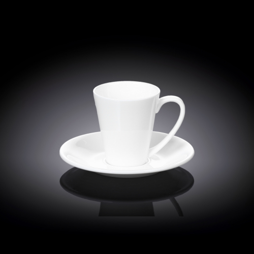 WILMAX Набор из 2-х кофейных чашек с блюдцами 110 мл цвет.уп. фарфор