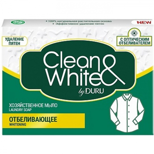 Хозяйственное мыло Отбеливающее DURU Clean&White 125 г