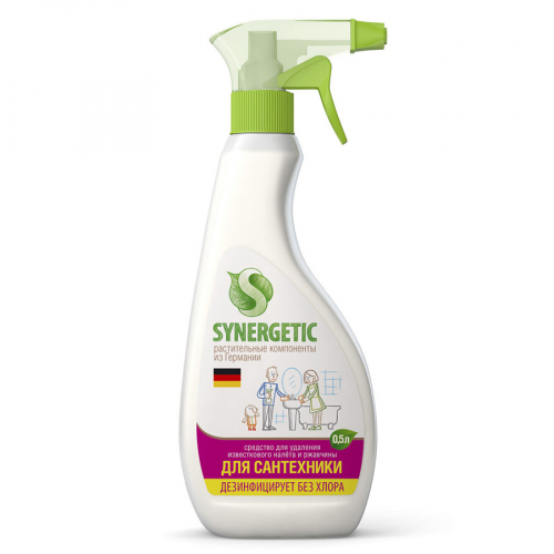 Кислотное биоразлагаемое средство для мытья сантехники SYNERGETIC 0,5 л 