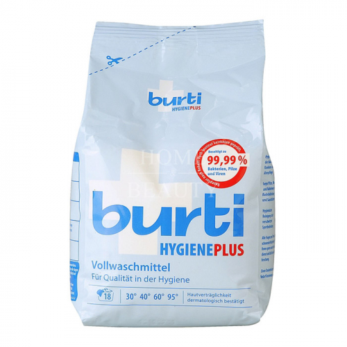 BURTI Hygiene PLUS Стиральный порошок для белого белья с дезинфицирующим эффектом, 1,1 кг