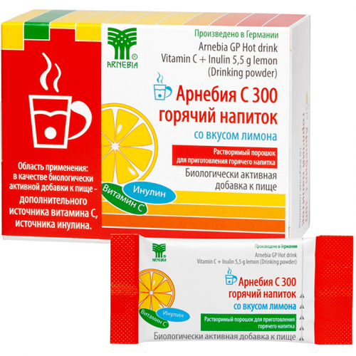 Арнебия С 300 горячий напиток со вкусом лимона, ARNEBIA SELECTION, пакетики 5,5 г, 10 шт.