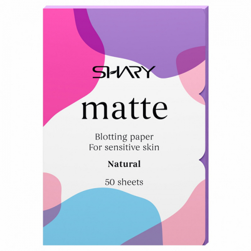 Матирующие салфетки для лица "Натуральные" для чувствительной кожи, SHARY, 50 шт