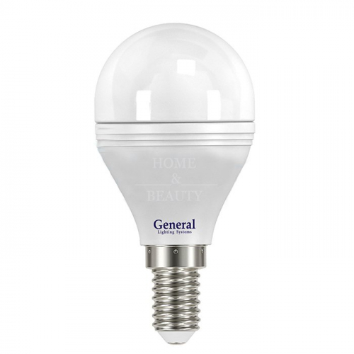 GENERAL ELECTRIC Лампа светодиодная General Шар P45 E14 7W(540lm) 2700K 45x80 пластик/алюминий 