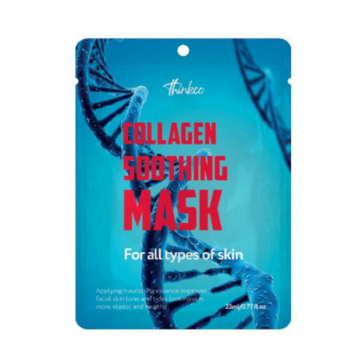  Маска-салфетка для лица с коллагеном, COLLAGEN SOOTHING MASK THINKCO, 23 мл