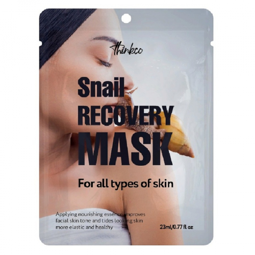  Маска-салфетка для лица с экстрактом муцина улитки, SNAIL RECOVERY MASK THINKCO, 23 мл