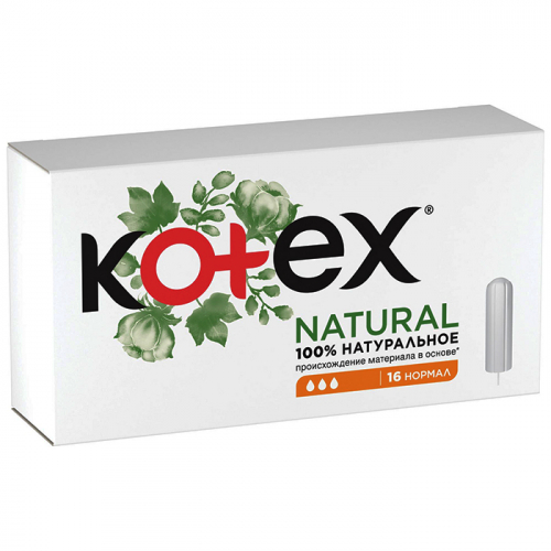 Тампоны Natural Normal, KOTEX, 16 штук