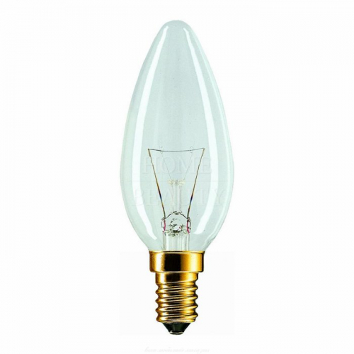 PHILIPS Лампа накаливания B35 60w E14 (свеча прозр.)