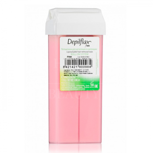 DEPILFLAX Воск для депиляции в картридже Розовый-сливочный 110 гр.