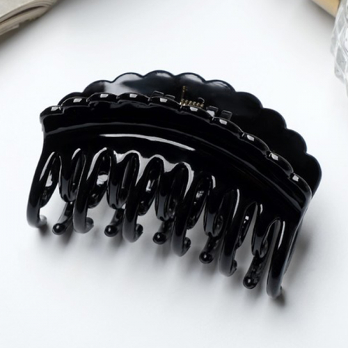 Краб для волос "Черный" гребешок 6,2 см чёрный 
