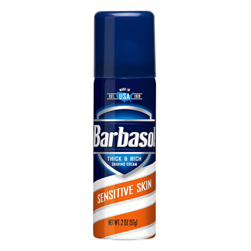 Крем-пена для бритья Sensitive Skin Shaving Cream для чувствительной кожи, BARBASOL, 57 г